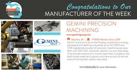 gemini precision machining manufacturer|gemini grp.